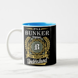 Das ist ein Bunker, den man nicht verstehen konnte Zweifarbige Tasse