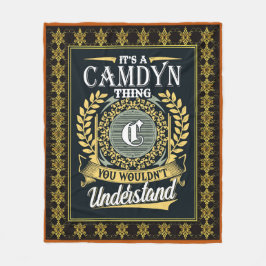 Das ist ein Camdyn, das man nicht verstehen konnte Fleecedecke