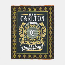 Das ist ein Carlton, das man nicht verstehen konnt Fleecedecke