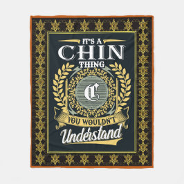 Das ist ein Chin, das man nicht verstehen konnte Fleecedecke