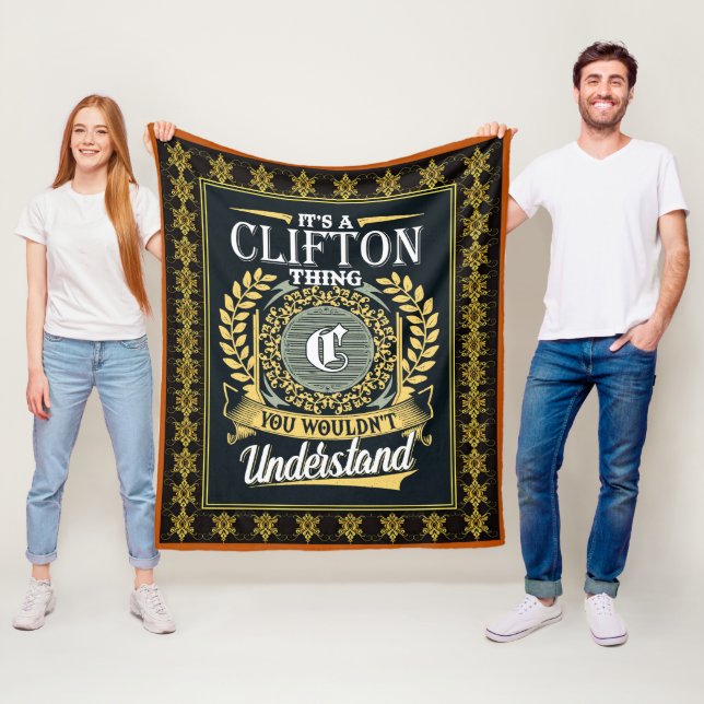 Das ist ein Clifton, das man nicht verstehen konnt Fleecedecke (Beispiel)