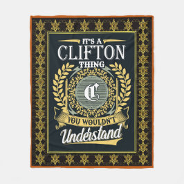 Das ist ein Clifton, das man nicht verstehen konnt Fleecedecke