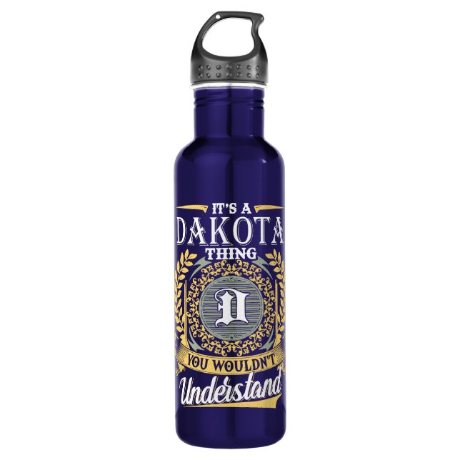 Das ist ein Dakota, das man nicht verstehen konnte Edelstahlflasche (Vorderseite)