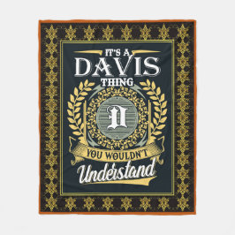 Das ist ein Davis, das man nicht verstehen konnte Fleecedecke