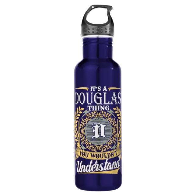 Das ist ein Douglas, das man nicht verstehen konnt Edelstahlflasche (Vorderseite)