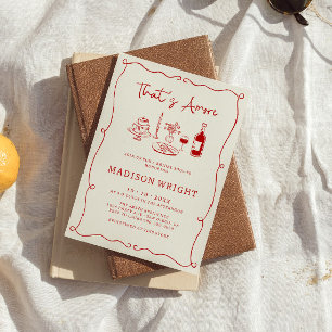 Das ist ein eher italienisches Brautparty mit Rote Einladung