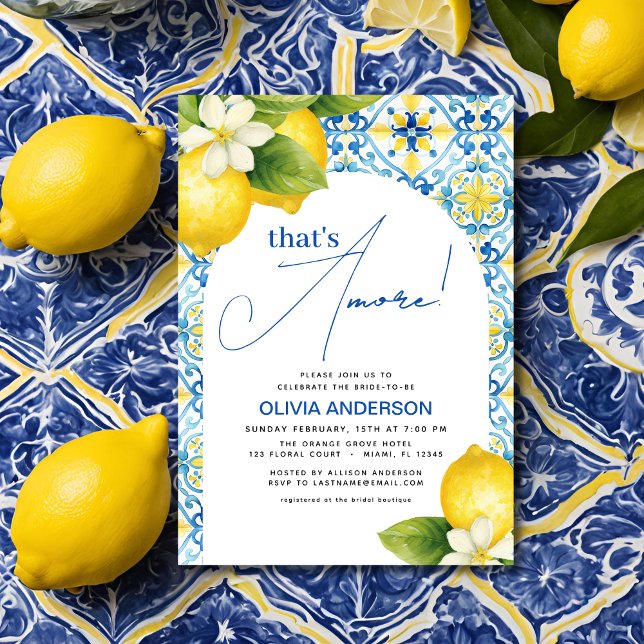 Das ist ein eher italienisches Lemon Blue Tile Bra Einladung (Von Creator hochgeladen)
