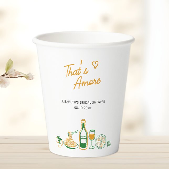 Das ist ein eher rustikales italienisches Brautpar Pappbecher (Von Creator hochgeladen)