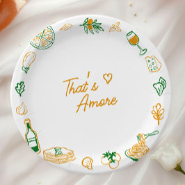 Das ist ein eher rustikales italienisches Brautpar Pappteller