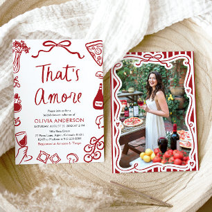 Das ist ein eher skurriles italienisches Pizza-Bra Einladung