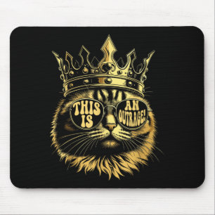 Das ist ein empörend lustiger Prinzessinnen-Katzen Mousepad