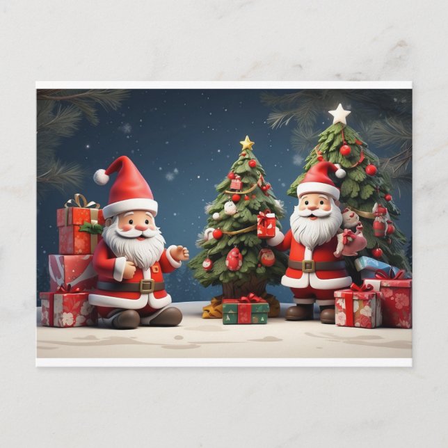 das ist ein fröhliches Weihnachtsdesign und ein gl Postkarte (Vorderseite)