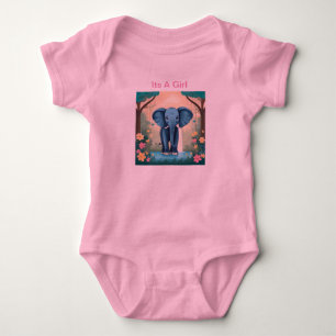 Das ist ein Girl Blue Baby Elephant, Strampler