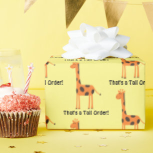 Das ist ein großer Auftrag, ein lustiger Orange Gi Geschenkpapier
