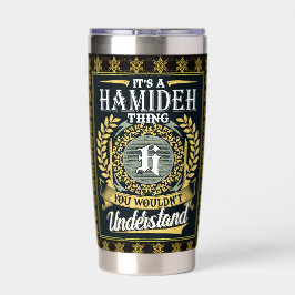 Das ist ein Hamideh, das man nicht verstehen konnt Thermobecher