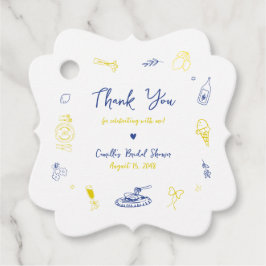 Das ist ein handgezeichnetes italienisches Brautpa Geschenkanhänger