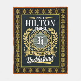 Das ist ein Hilton, das man nicht verstehen konnte Fleecedecke