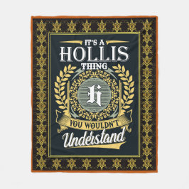 Das ist ein Hollis, das man nicht verstehen konnte Fleecedecke