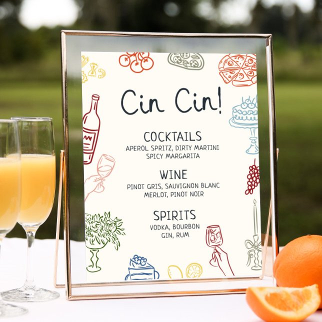 Das ist ein Illustrierteres Bar-Menü Poster (Von Creator hochgeladen)