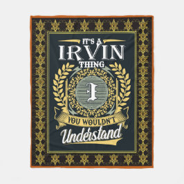 Das ist ein Irvin, das man nicht verstehen konnte Fleecedecke