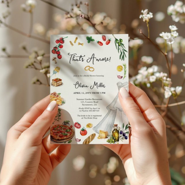 Das ist ein italienischer Stil aus Brautparty Einladung (Von Creator hochgeladen)