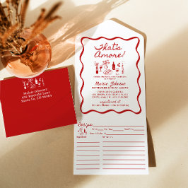 Das ist ein italienischeres Theme-Brautparty All In One Einladung