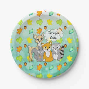 Das ist ein Junge! Baby Shower Forest Animals (tex Pappteller