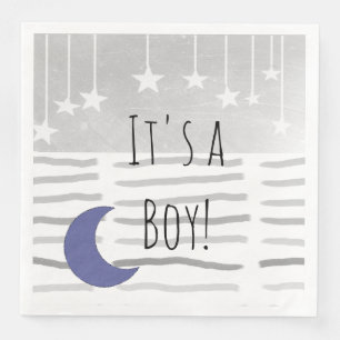 Das ist ein Junge! Baby Shower Star und Moon Theme Serviette