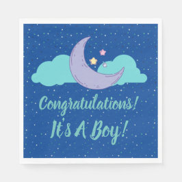Das ist ein Junge! Babydusche Gratulationen Napkin Serviette