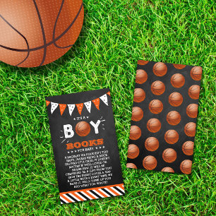 Das ist ein Junge! Basketball Babydusche Buchungsa Begleitkarte