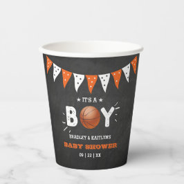 Das ist ein Junge! Basketball-Kinderdusche Pappbecher