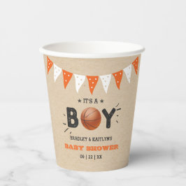 Das ist ein Junge! Basketball-Kinderdusche Pappbecher