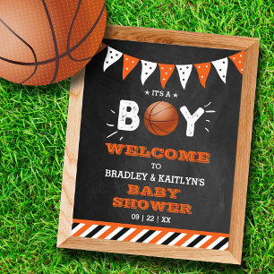 Das ist ein Junge! Basketball Themed Baby Dusche E Poster
