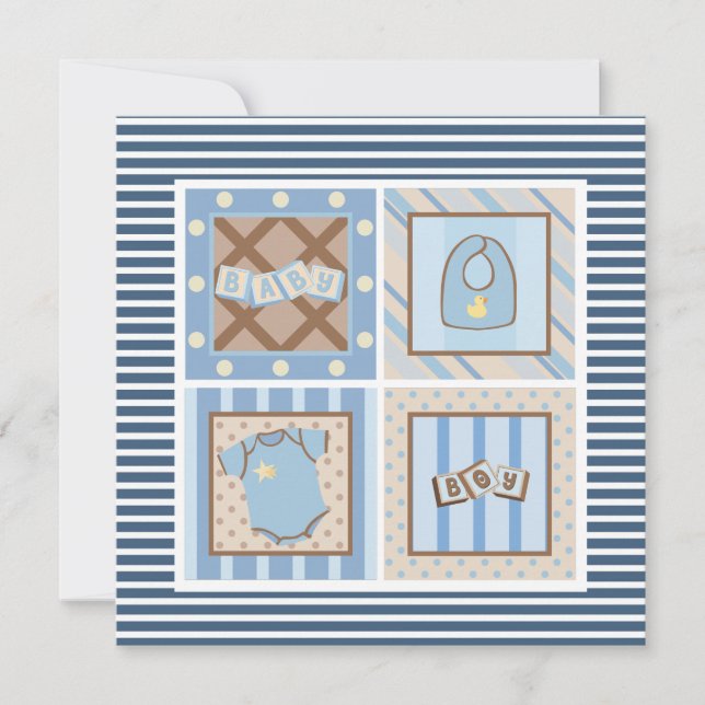 Das ist ein Junge! Einladungen für Babydusche (Vorderseite)