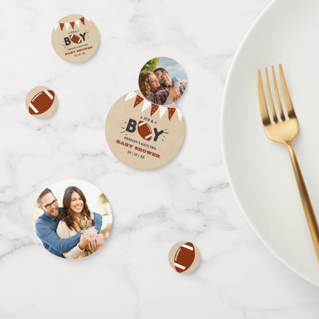 Das ist ein Junge! Football Themed Baby Dusche Fot Konfetti (Gruppe)