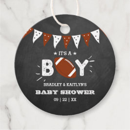 Das ist ein Junge! Fußball-Kinderdusche Geschenkanhänger