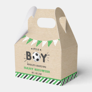 Das ist ein Junge! Fußball-Kinderdusche Geschenkschachtel