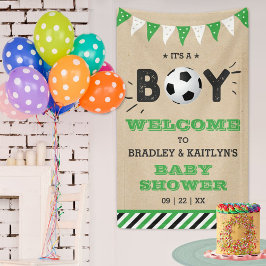 Das ist ein Junge! Fußball-Thema Baby-Dusche Willk Banner