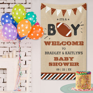 Das ist ein Junge! Fußball ThemenBaby Dusche Empfa Banner