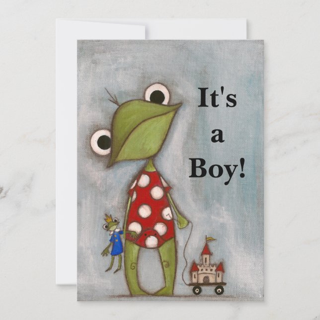 Das ist ein Junge! - Geburtsankündigung Ankündigung (Vorderseite)