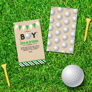 Das ist ein Junge! Golf Co-ed Baby Duschdusche Win Begleitkarte