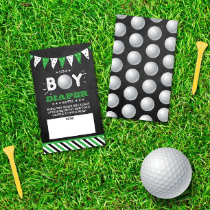 Das ist ein Junge! Golf Co-ed Baby Duschdusche Win Begleitkarte
