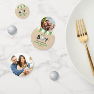 Das ist ein Junge! Golf Themed Co-ed Baby Dusche F Konfetti