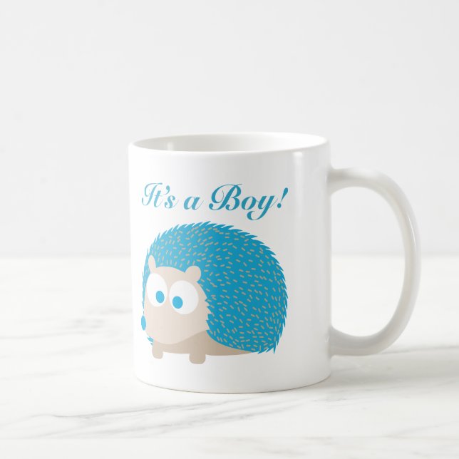 Das ist ein Junge! Igel Kaffeetasse (Rechts)