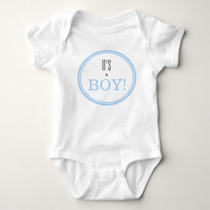 Das ist ein Junge! Moderne Blue Baby Gender Reveal Strampler