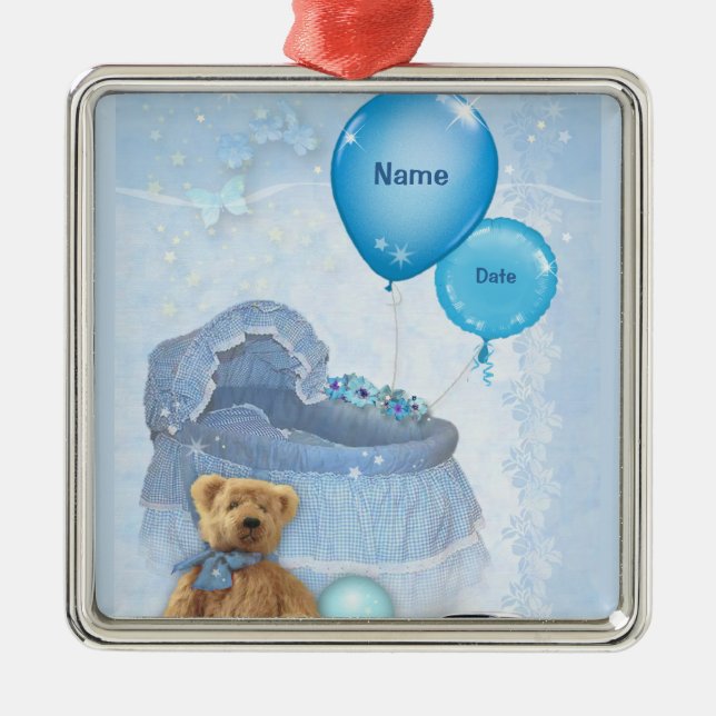 Das ist ein Junge! (personalisierbar) Ornament Aus Metall (Vorne)