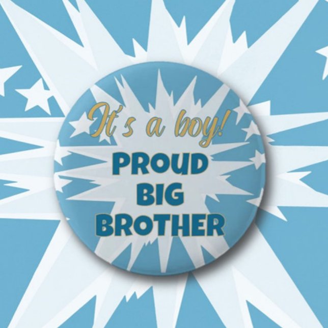 Das ist ein Junge! Proud Big Brother Button (Von Creator hochgeladen)