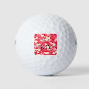 Das ist ein Junge! Rote Herzen Golfball