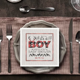 Das ist ein Junge! Rustikale Karierte Lumberjack B Serviette