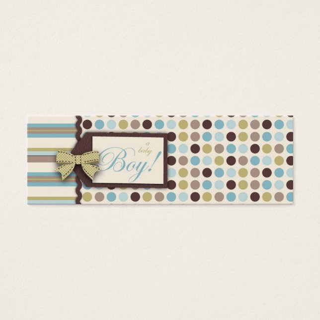 Das ist ein Junge! Skinny Gift Tag (Vorderseite)